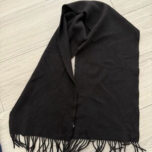 Portolano 100% cashmere scarf black